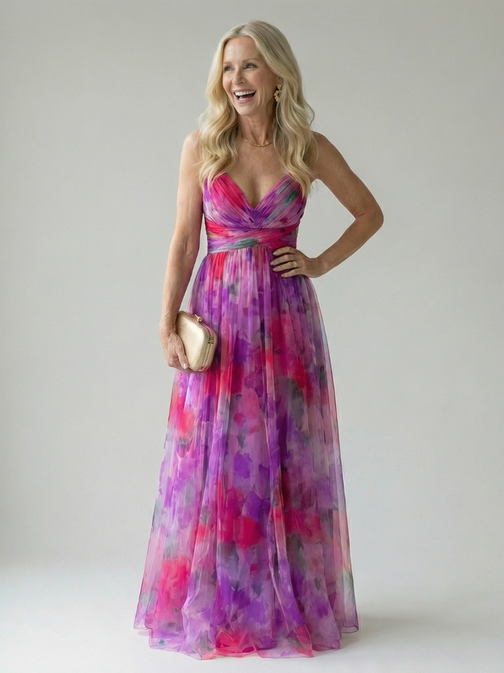 Mary | Robe maxi douce à effet portefeuille