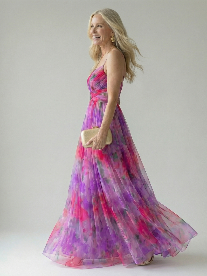 Mary | Robe maxi douce à effet portefeuille