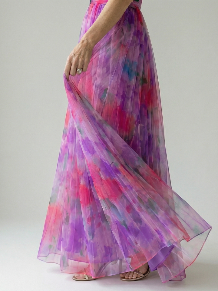 Mary | Robe maxi douce à effet portefeuille