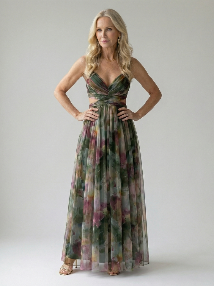 Mary | Robe maxi douce à effet portefeuille