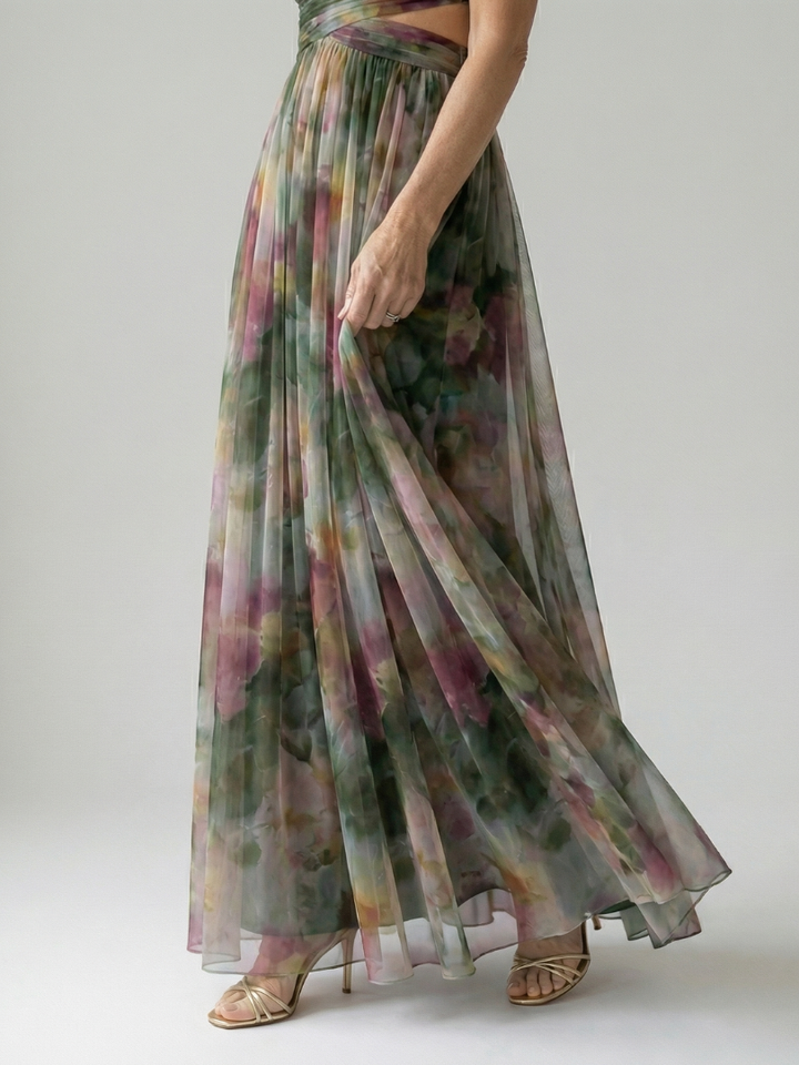 Mary | Robe maxi douce à effet portefeuille