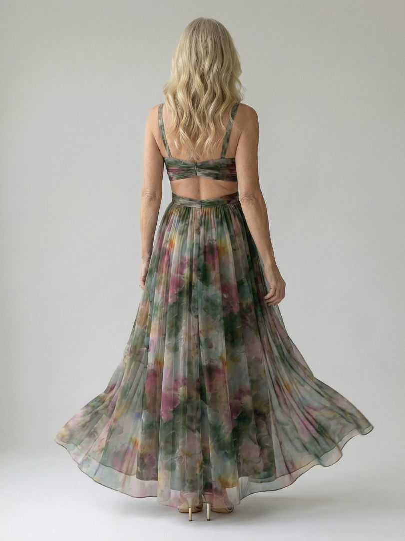 Mary | Robe maxi douce à effet portefeuille