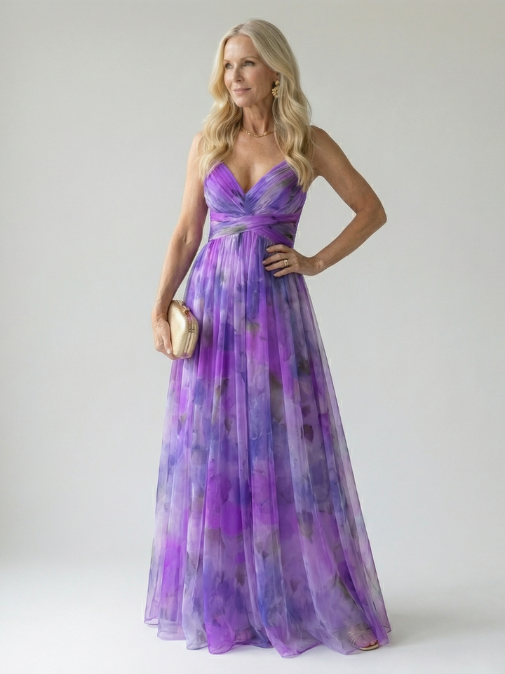 Mary | Robe maxi douce à effet portefeuille