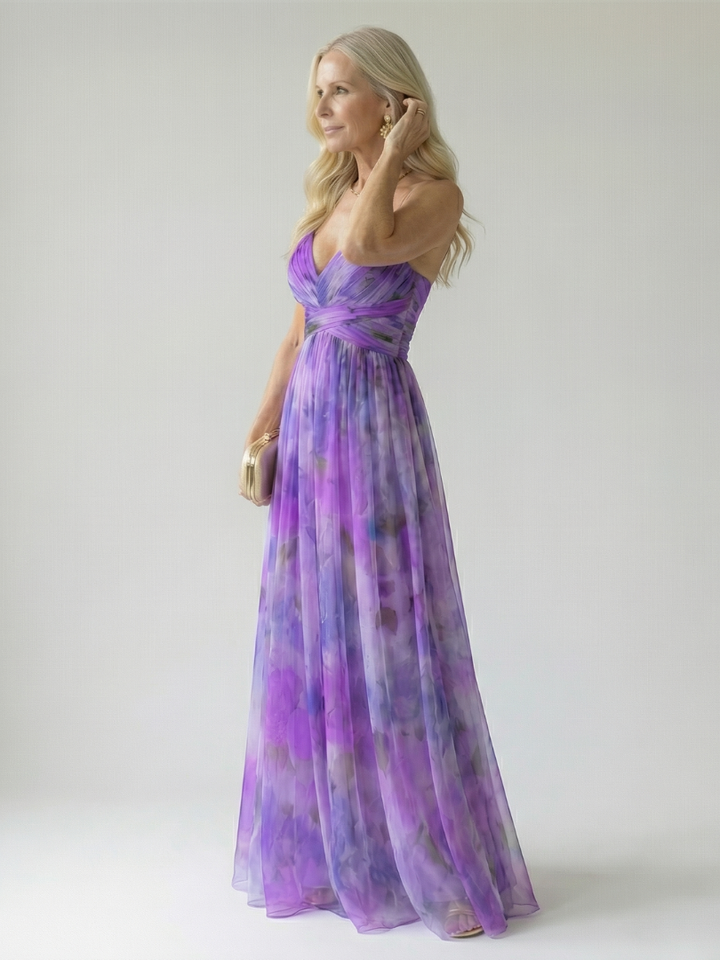 Mary | Robe maxi douce à effet portefeuille