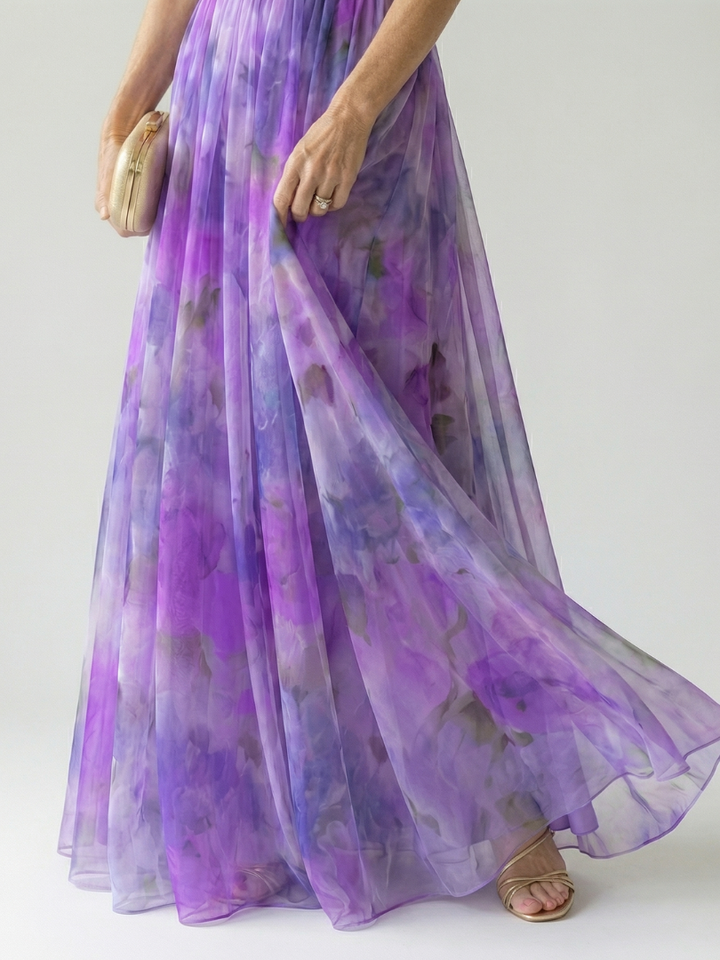 Mary | Robe maxi douce à effet portefeuille