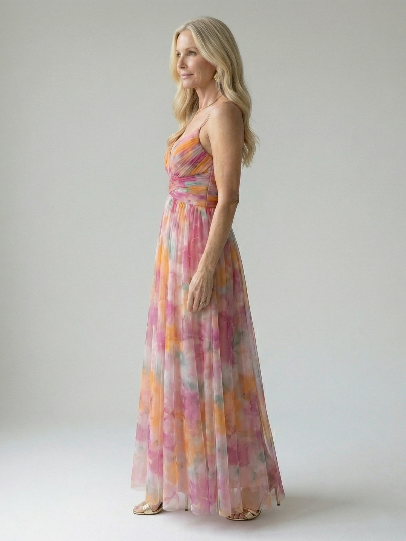 Mary | Robe maxi douce à effet portefeuille