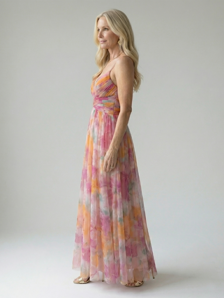 Mary | Robe maxi douce à effet portefeuille