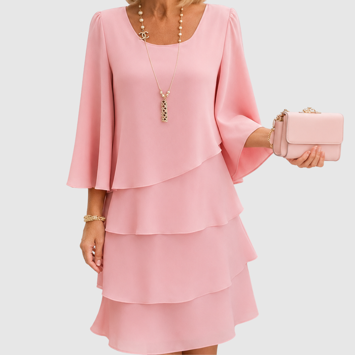Catherine | Robe à Volants Élégante et Confortable