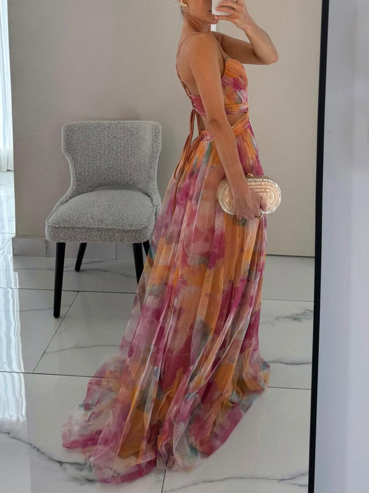Camille | Robe Longue Florale Élégante