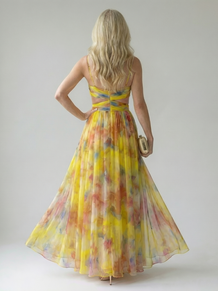 Mary | Robe maxi douce à effet portefeuille