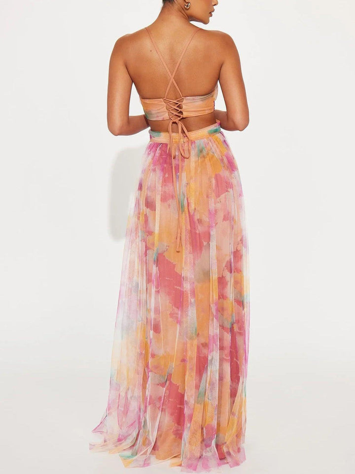 Camille | Robe Longue Florale Élégante
