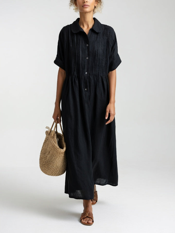 Léonie™ | Robe chemise fluide estivale