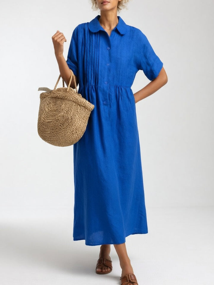 Léonie™ | Robe chemise fluide estivale