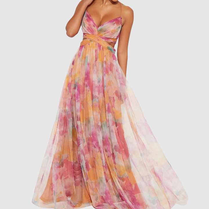 Camille | Robe Longue Florale Élégante