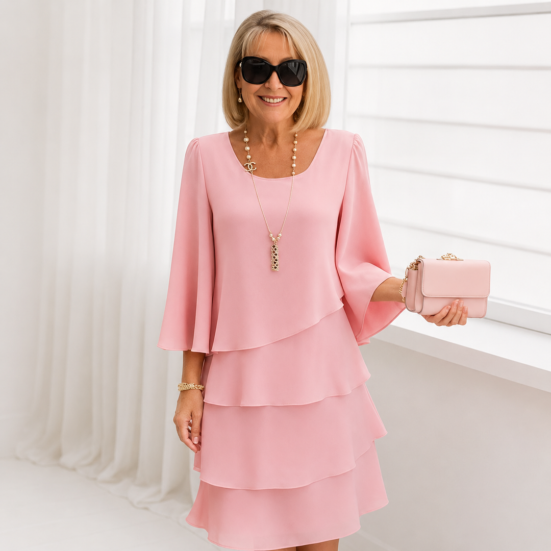Catherine | Robe à Volants Élégante et Confortable