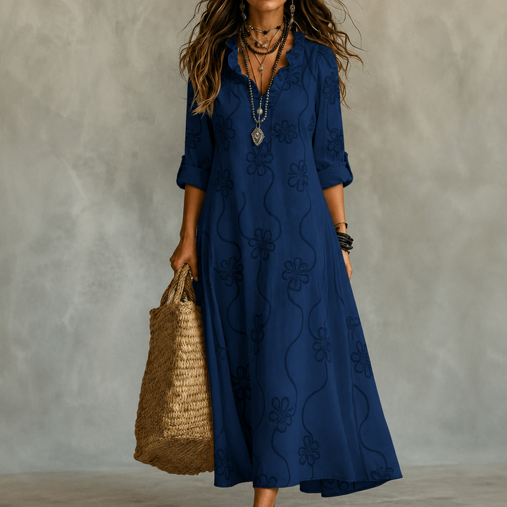 Sienna™ | Robe d'été à fleurs camouflante pour le ventre