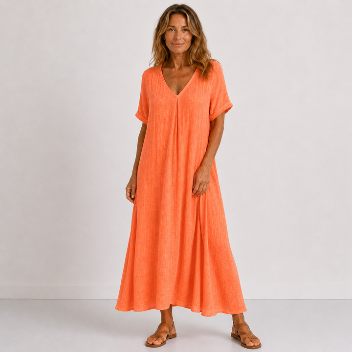 Coralie | Robe longue fluide