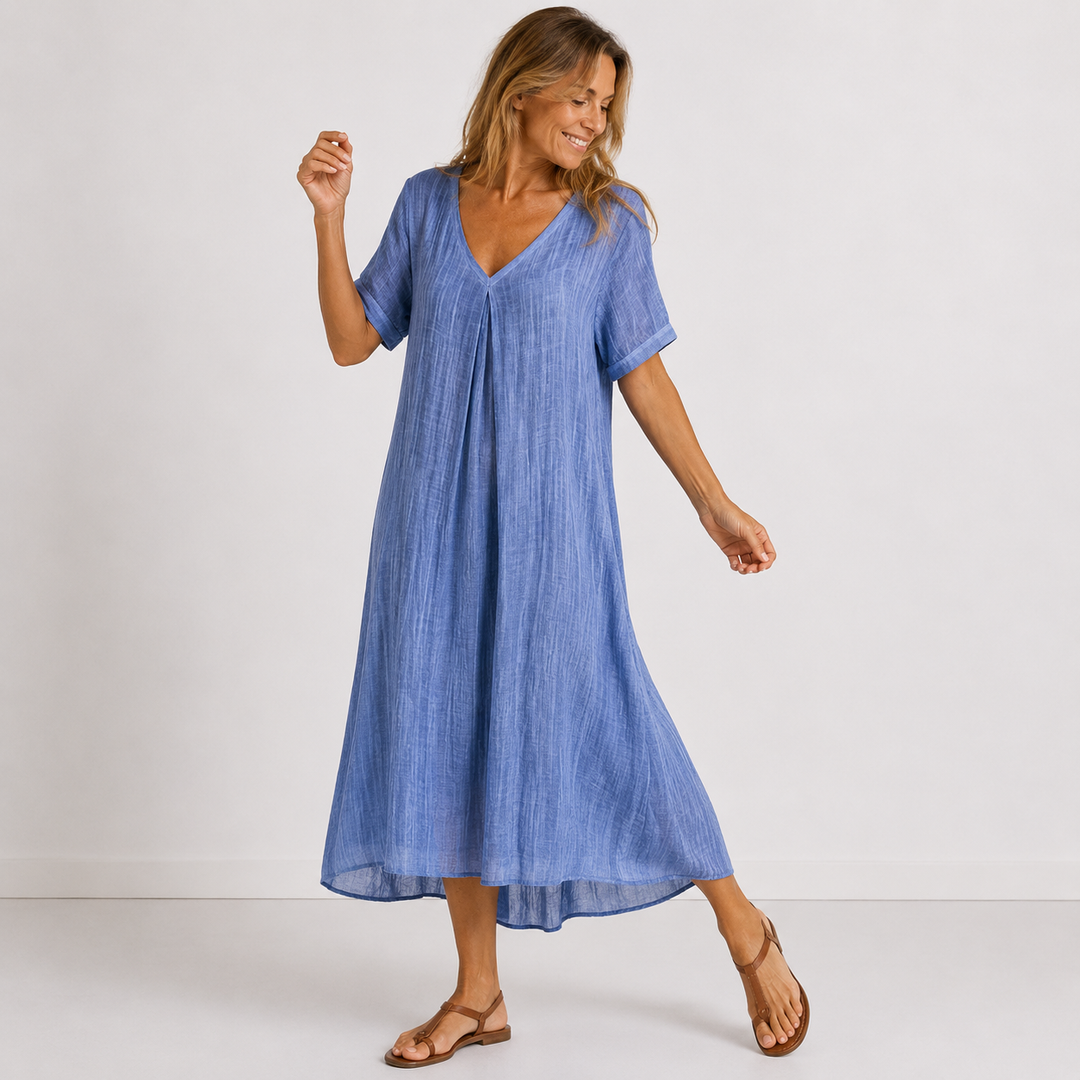 Coralie | Robe longue fluide