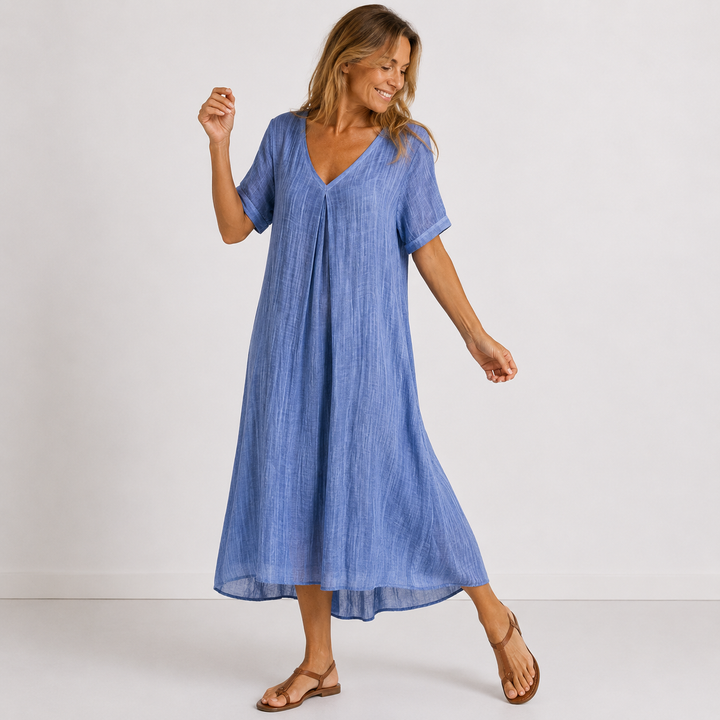 Coralie | Robe longue fluide