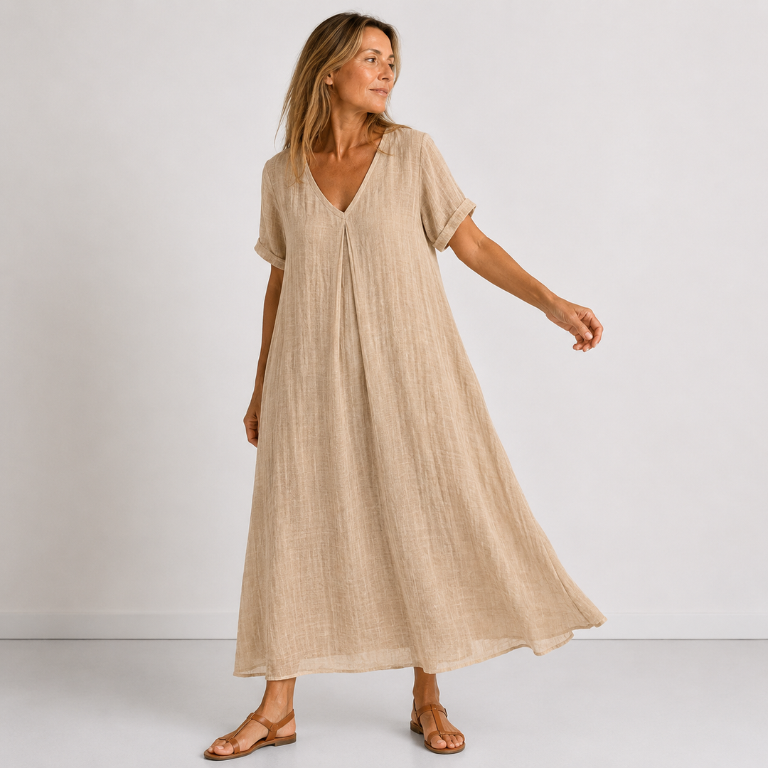 Coralie | Robe longue fluide