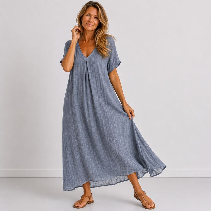 Coralie | Robe longue fluide