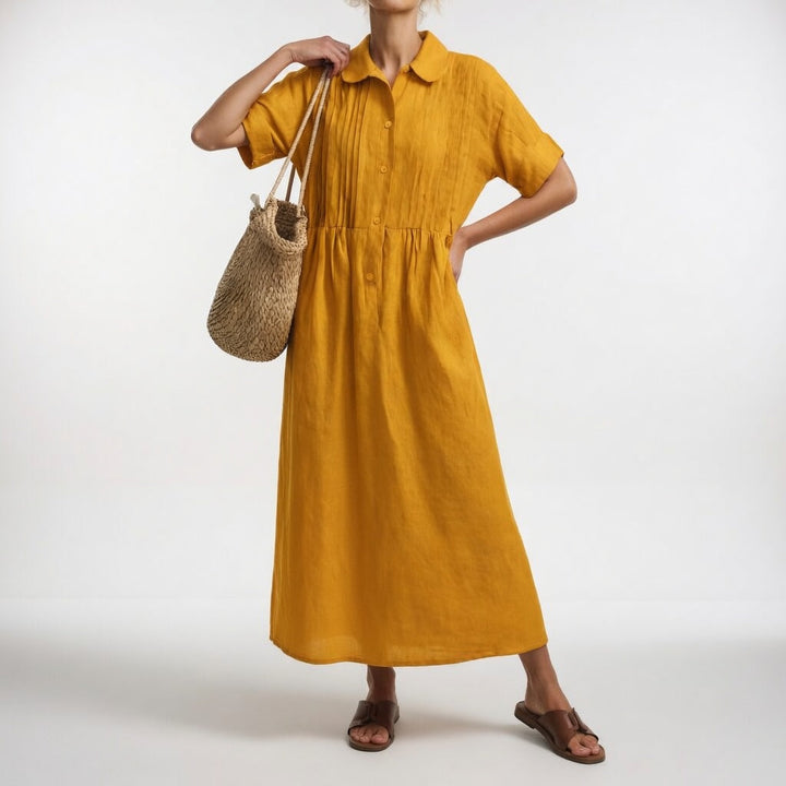 Léonie™ | Robe chemise fluide estivale
