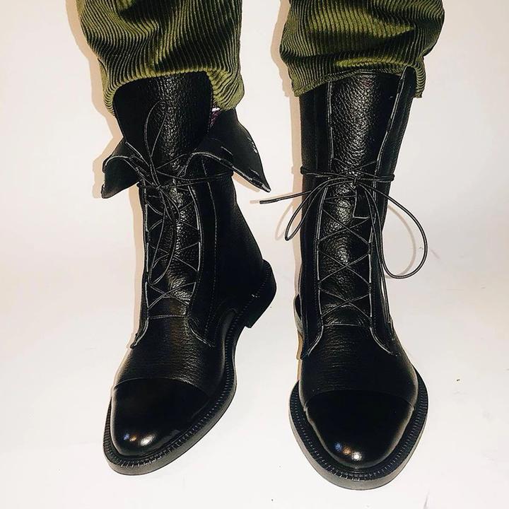 Lorette | Bottes en cuir verni style britannique pour femmes