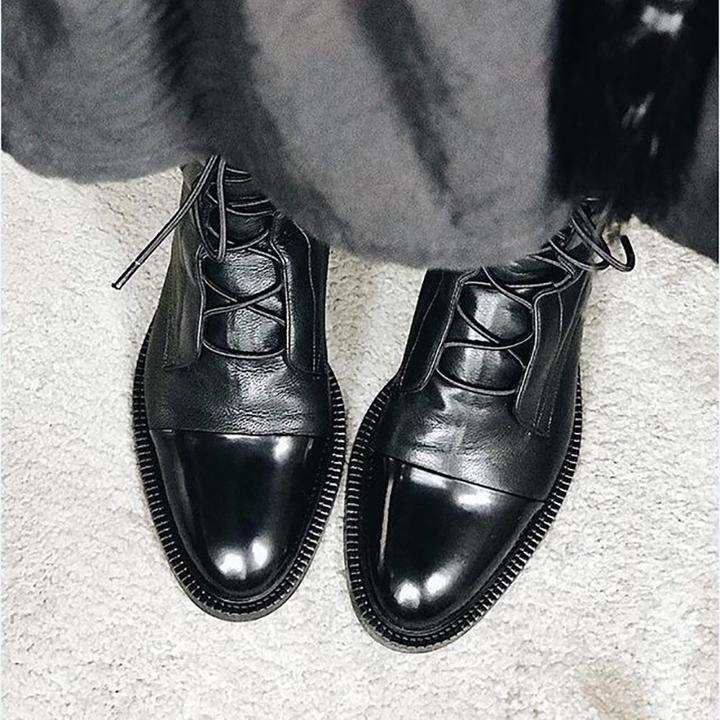 Lorette | Bottes en cuir verni style britannique pour femmes