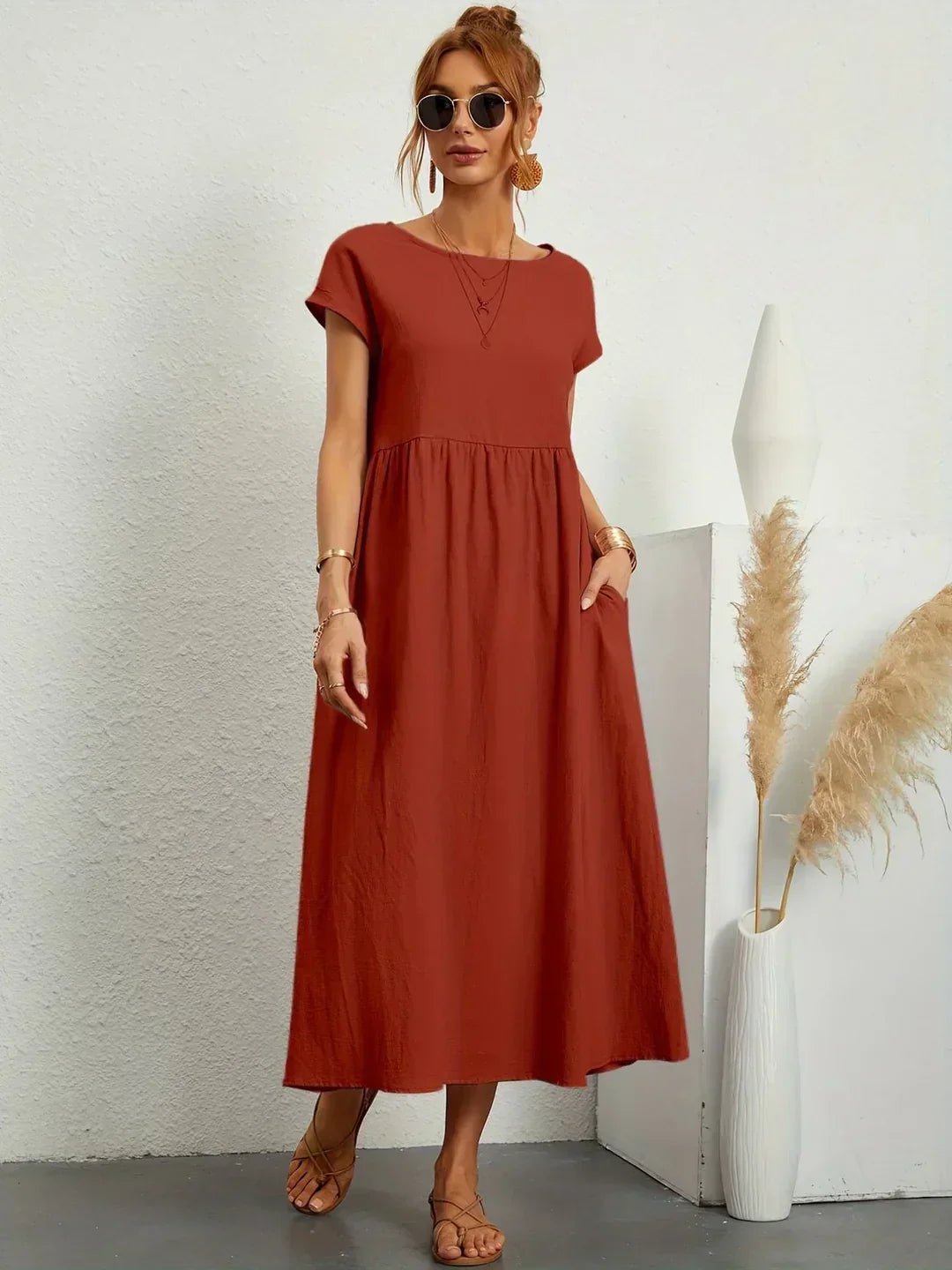 Clara™ | Robe midi fluide élégance intemporelle