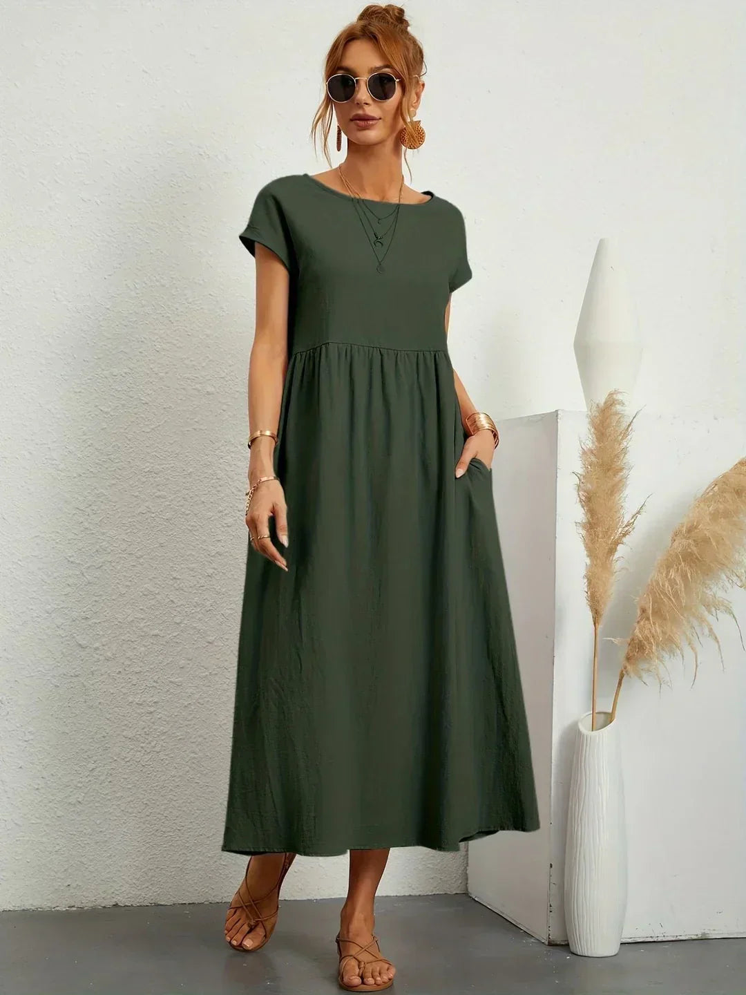 Clara™ | Robe midi fluide élégance intemporelle