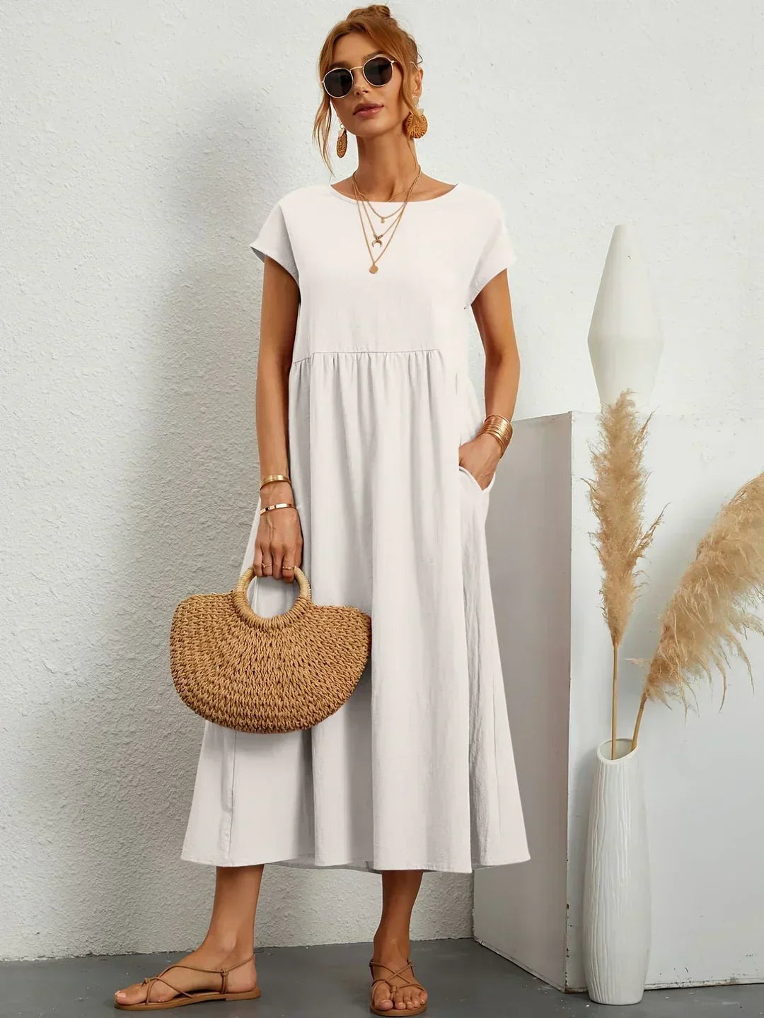 Clara™ | Robe midi fluide élégance intemporelle