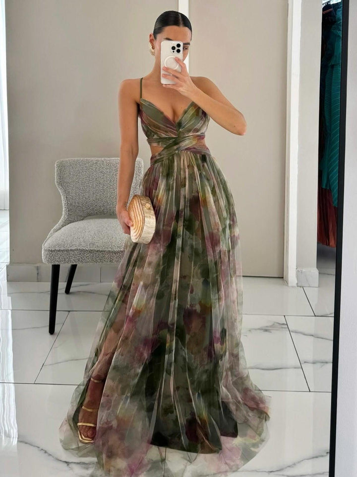 Camille | Robe Longue Florale Élégante