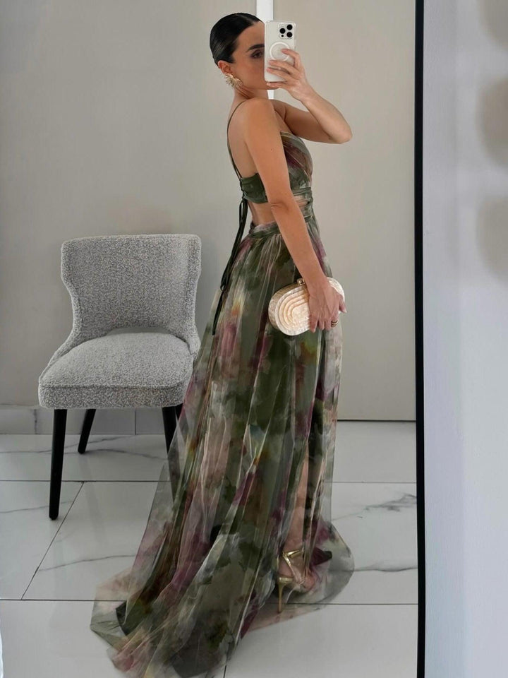 Camille | Robe Longue Florale Élégante