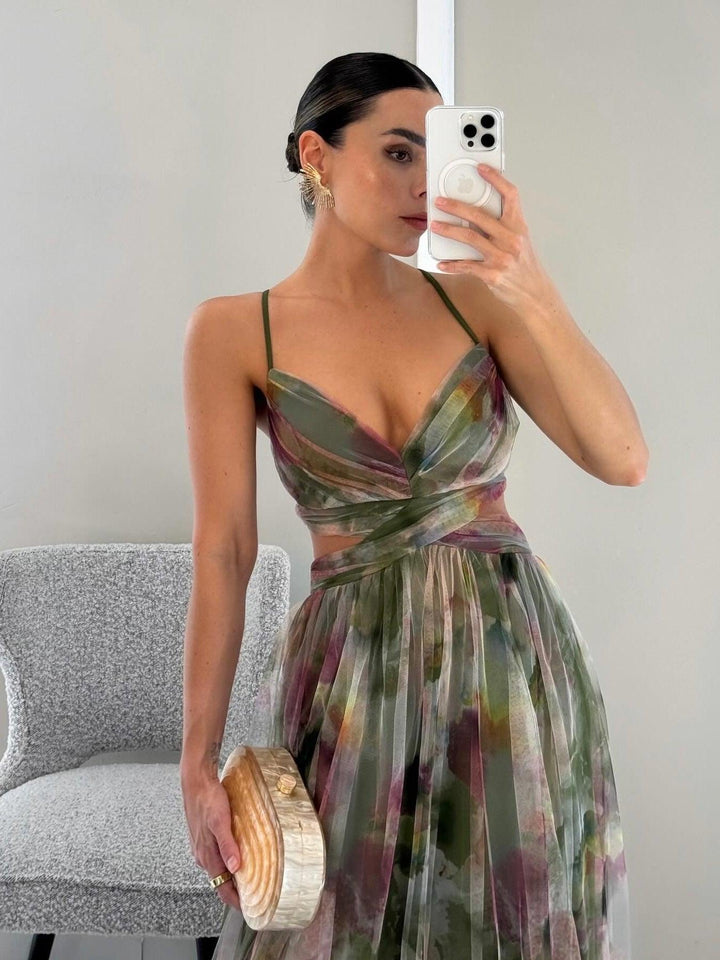 Camille | Robe Longue Florale Élégante