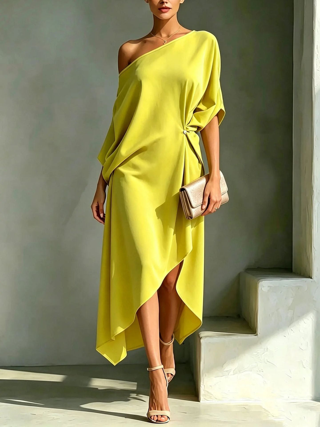 Laurence | Robe élégante asymétrique