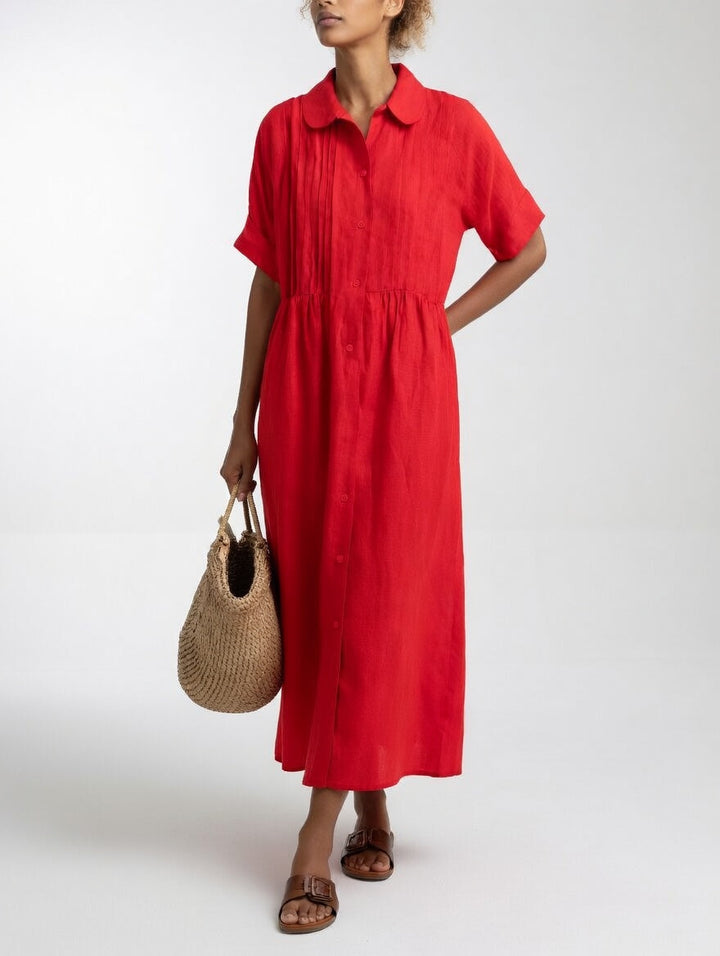 Léonie™ | Robe chemise fluide estivale