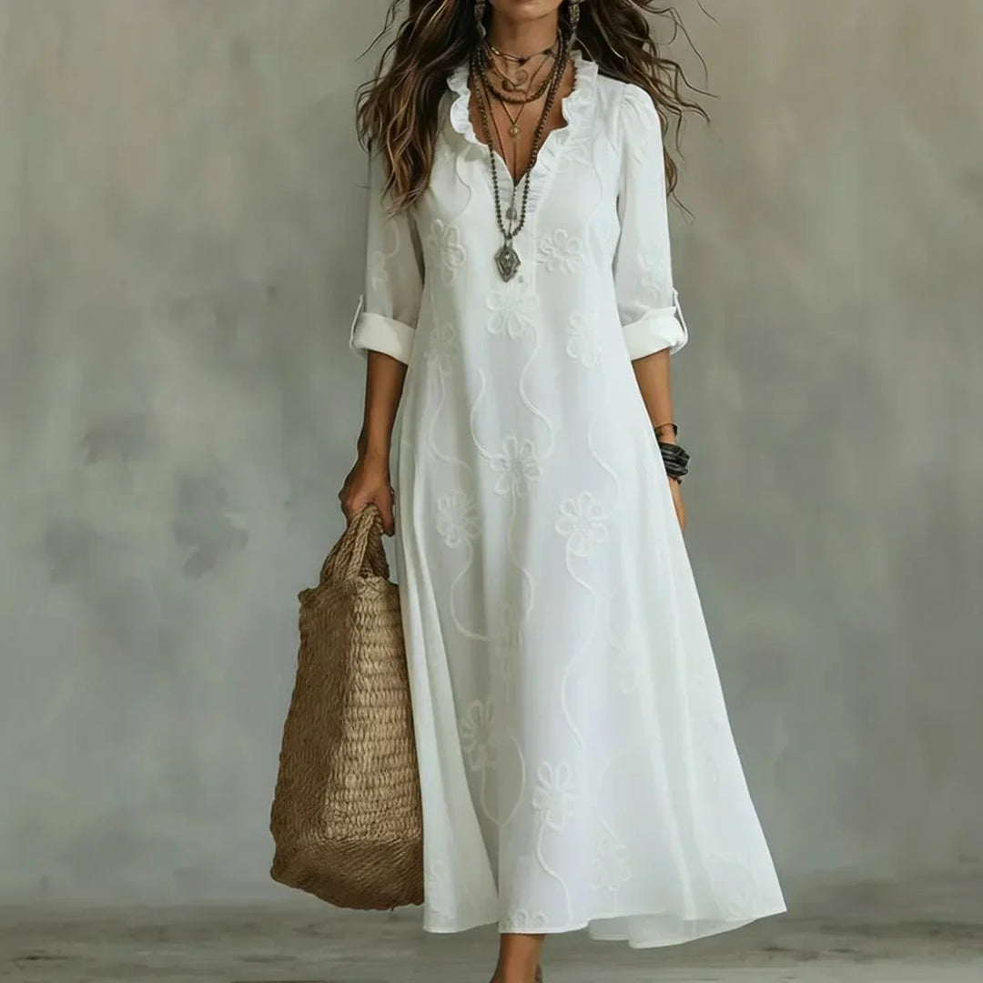 Sienna™ | Robe d'été à fleurs camouflante pour le ventre