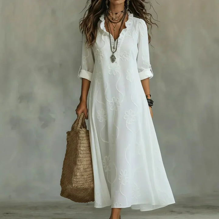 Sienna™ | Robe d'été à fleurs camouflante pour le ventre