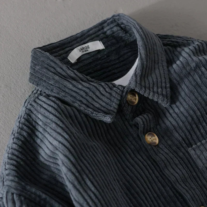Thomas™ | Chemise Velours Côtelé Élégance Intemporelle
