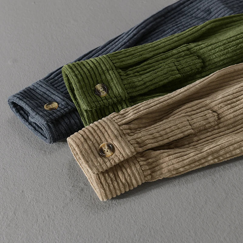 Thomas™ | Chemise Velours Côtelé Élégance Intemporelle