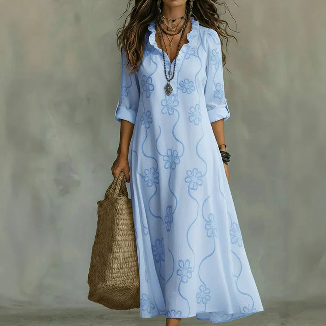Sienna™ | Robe d'été à fleurs camouflante pour le ventre