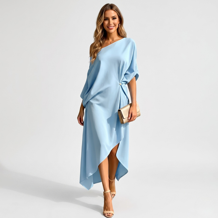 Odette | Robe drapée asymétrique