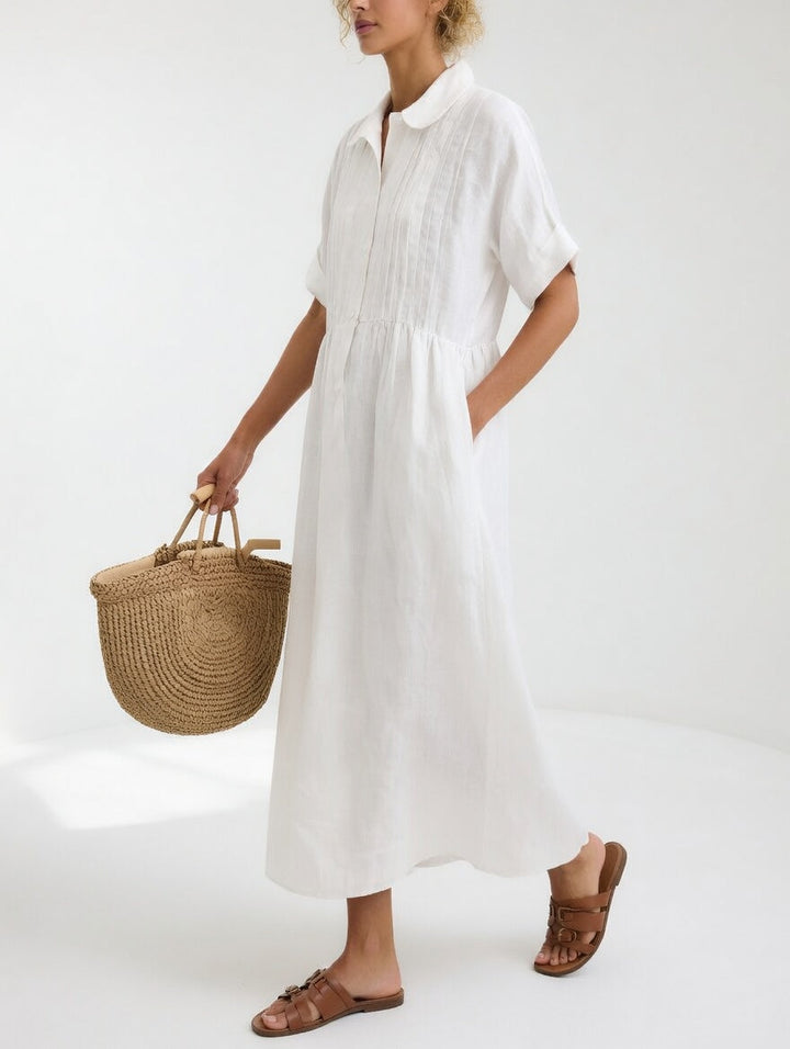 Léonie™ | Robe chemise fluide estivale