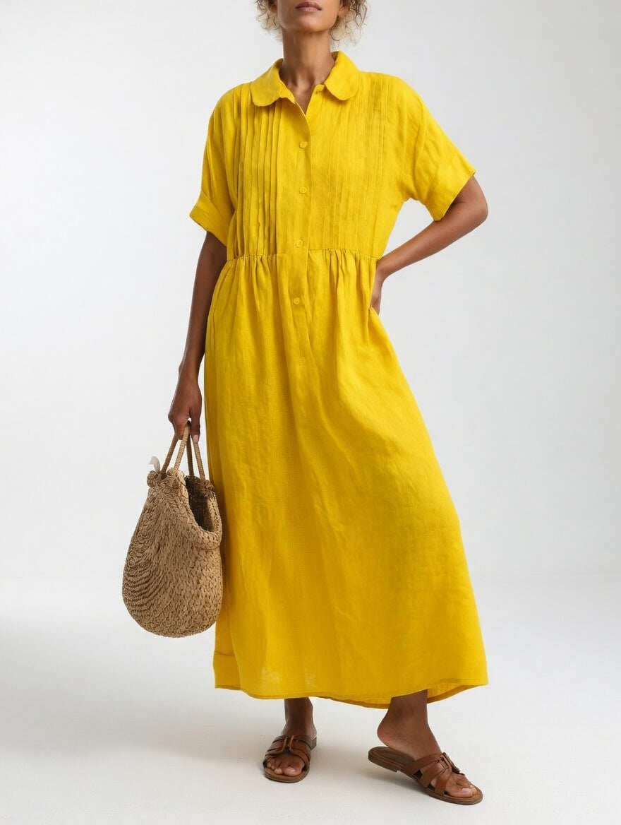 Léonie™ | Robe chemise fluide estivale
