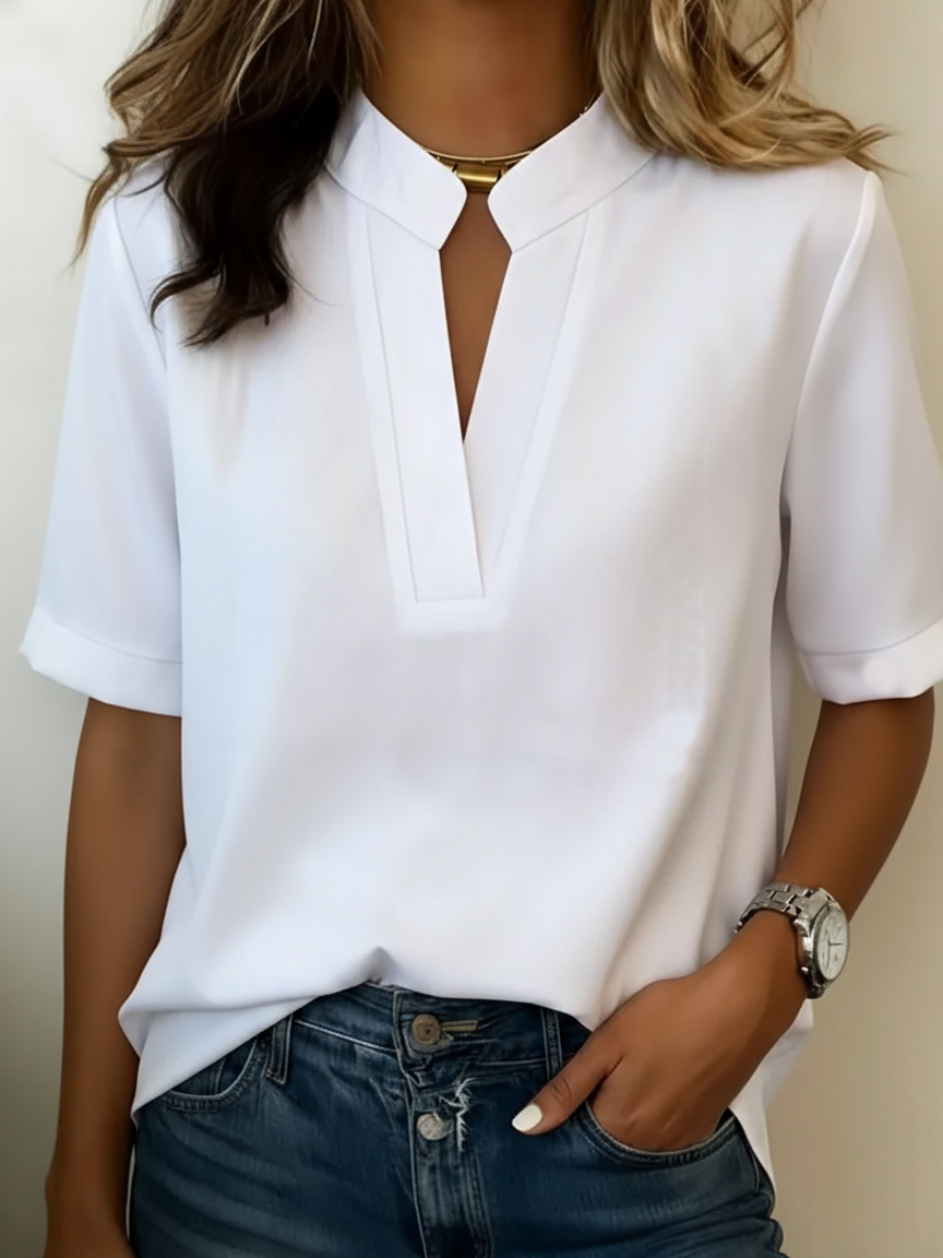Amélie | Blouse élégante au col raffiné