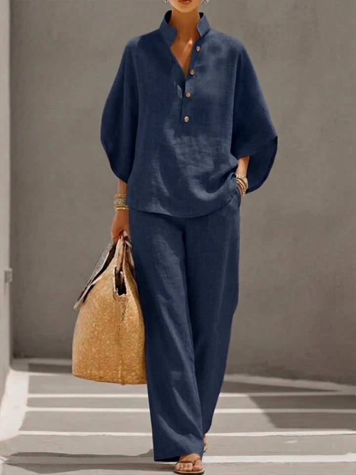 Marianne | Ensemble complet avec manches chauve-souris et pantalon ample