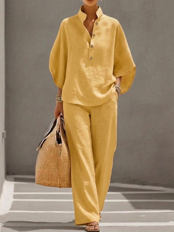 Marianne | Ensemble complet avec manches chauve-souris et pantalon ample